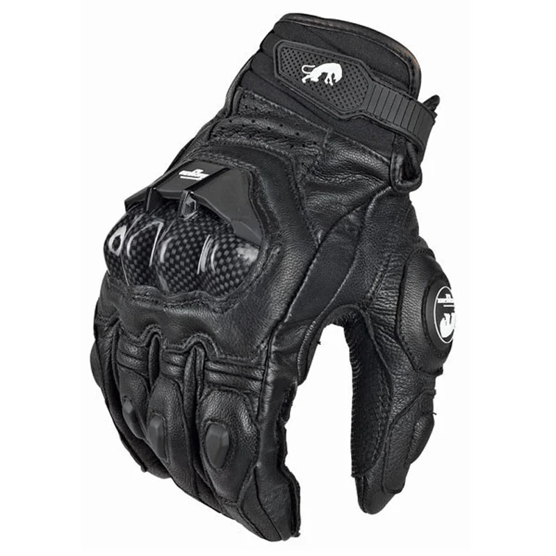 Furygan Кожаные Перчатки для мотоциклистов, перчатки для мотогонок, перчатки для езды на велосипеде, езды на мотоцикле, спортивные перчатки для мотогонок - Цвет: Черный