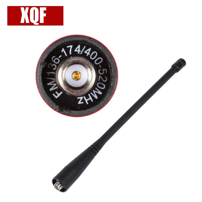 

XQF UHF 400-520MHz & VHF 136-174MHz Dua lBand SMA-F Female Antenna for Baofeng GT-3 UV-5R BF-888s Two Way Radio