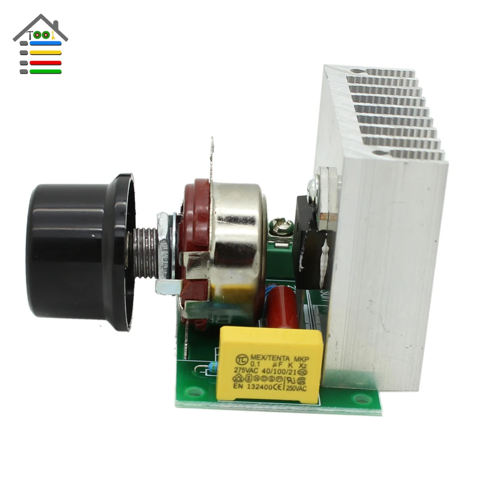 

AUTOTOOLHOME AC 220V 3800W SCR Voltage Regulator Dimming Dimmers Speed Controller Control Switch Thermostat For Brushed Motor