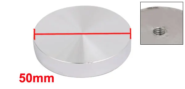 Aluminum Disc Hardware 40/50/60/75mm Diameter 10mm Thickness M8/M10 Thread for Glass Table aluminum disc hardware