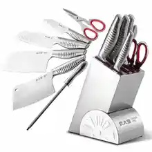 Плита King Кухонные ножи 7 шт. набор шеф-повар santoku измельчитель вырезать мясо фрукты овощи Ножи Пособия по кулинарии инструмент для заточки