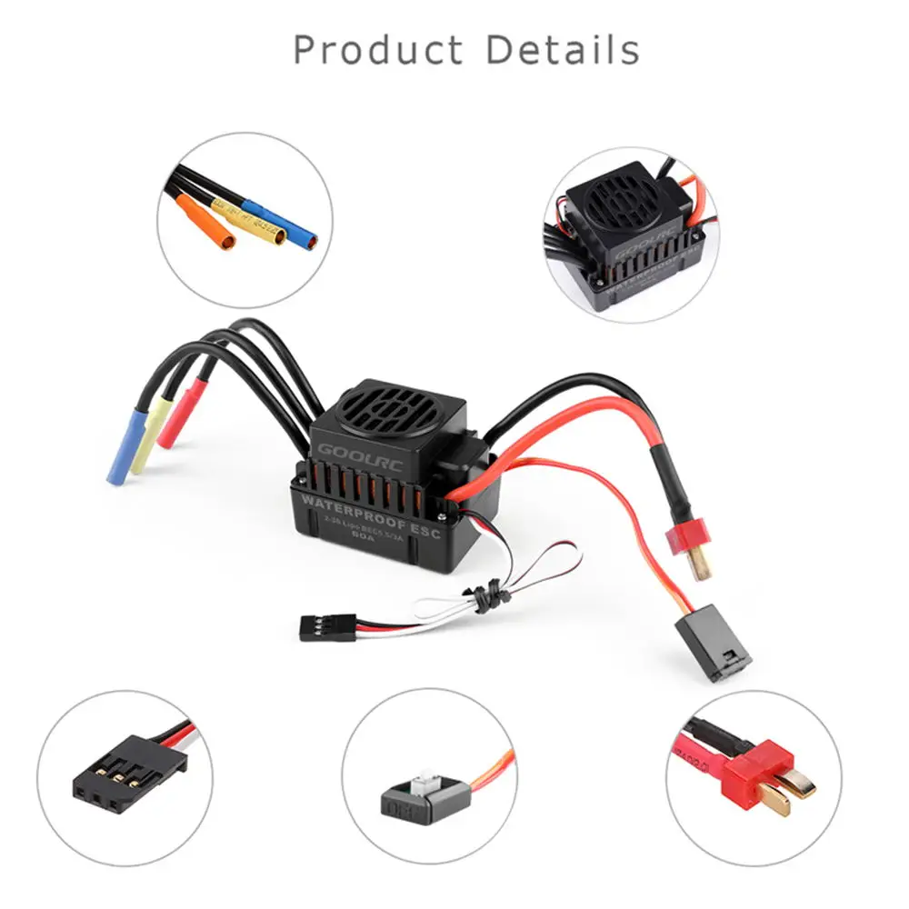 Высококачественный набор GoolRC Combo 3650 4300KV RC Motor 60 Brushless ESC 20kg Servo w/ 25T Arm для 1/10 Car Off
