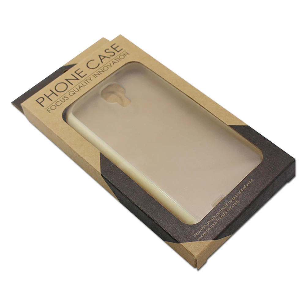 DHL 200pcs/lot Kraft Paper Cardboard Phone Case Packaging Box with
