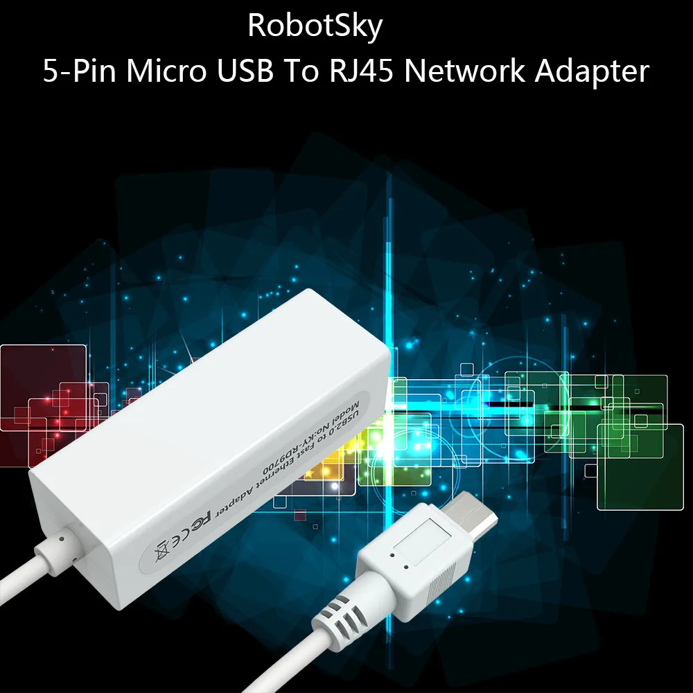 Hohe Qualität 5-polig Micro-usb-buchse 2.0 Zu Rj45 Lan Ethernet-netzwerkadapter 100 Mbps Für Tablet Pc android Für Windows
