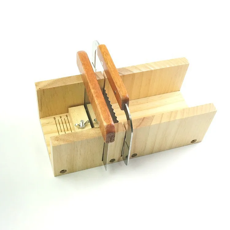 Adjustable Wood Soap Mold Loaf Cutter Set With Wave Cutter / Wooden