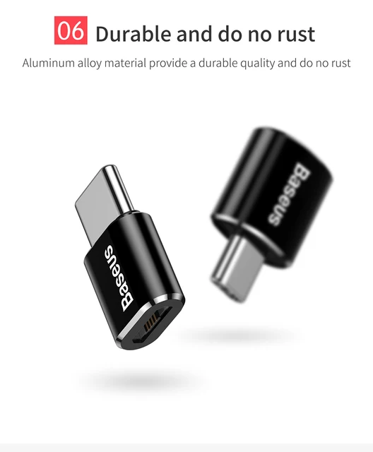 Baseus USB typ C OTG Adapter USB C męski na Micro USB żeński konwerter kabli dla Macbook Samsung S20 Xiaomi USB na type-c OTG tanie tanio CN (pochodzenie) Micro USB Female to Type C Male OTG Adapter Aluminum Alloy Black Data Transmission 2 4A Max Fast Charging Baseus USB typ C OTG Adapter USB C męski na Micro USB żeński konwerter kabli dla Macbook Samsung S20 Xiaomi USB na type-c OTG tanie tanio CN (pochodzenie) Micro USB Female to Type C Male OTG Adapter Aluminum Alloy Black Data Transmission 2 4A Max Fast Charging