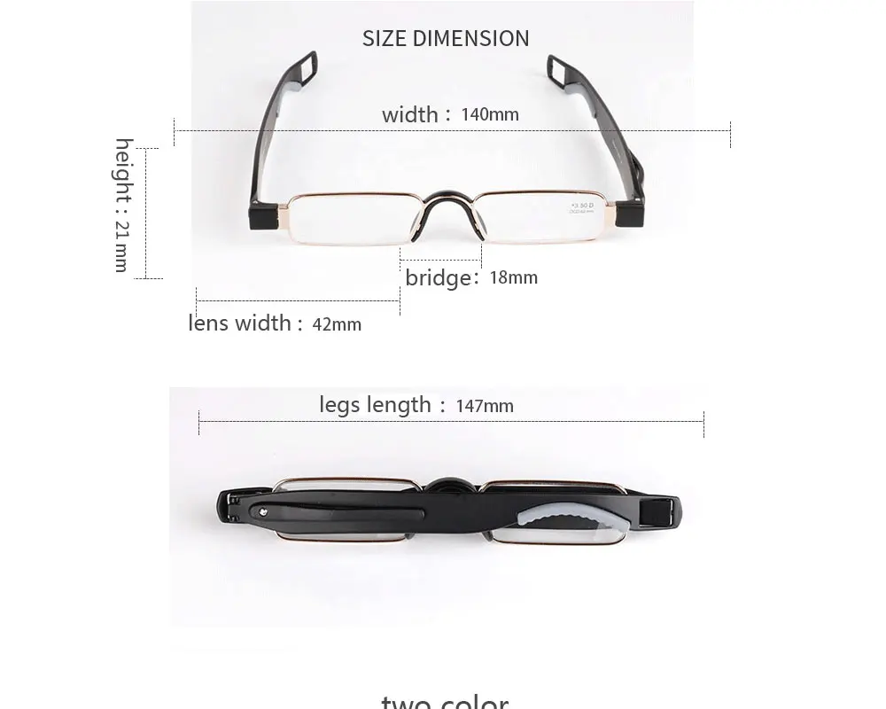 TR90 складные очки для чтения старый чтение портативные зеркала с 360 Вращающаяся ручка крюк очки
