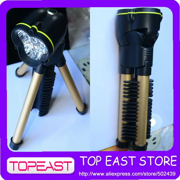 Free shipping 6LED Stand led flashlight, Multifunction LED Flashlight