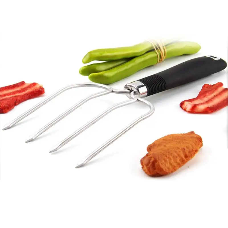 Stainless Steel Grill Roasting Hand Turkey Fork BBQ Grill Fork Steak