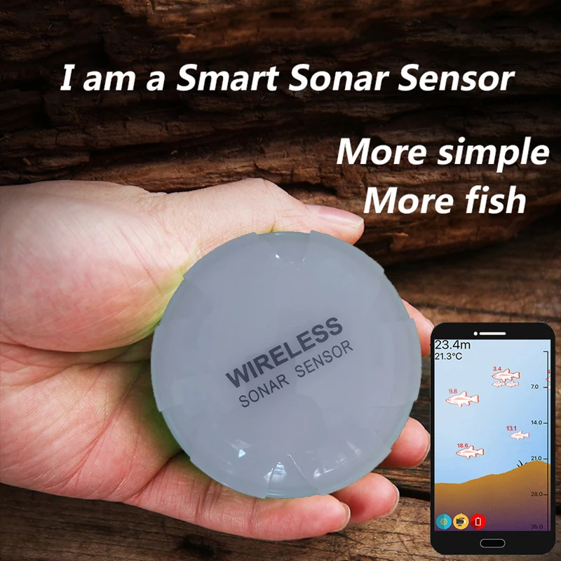  Portable Fish Finder Bluetooth Wireless Echo Sounder Sonar Sensor Depth Fishfinder for Lake Sea Fis