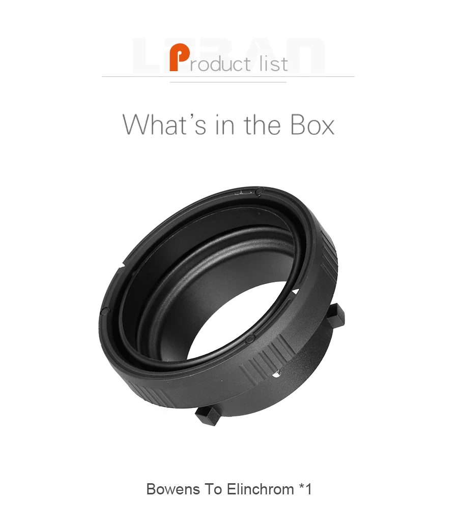 Bowens To Elinchrom Mount Ring Interchangeable Speedring Adapter Flash Strobe