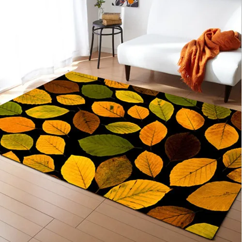 3D Рисунок листьев большой площади ковры для гостиной мягкие ковры деревенский стиль Спальня Кабинет прямоугольный большой размер коврик ковер - Цвет: as picture