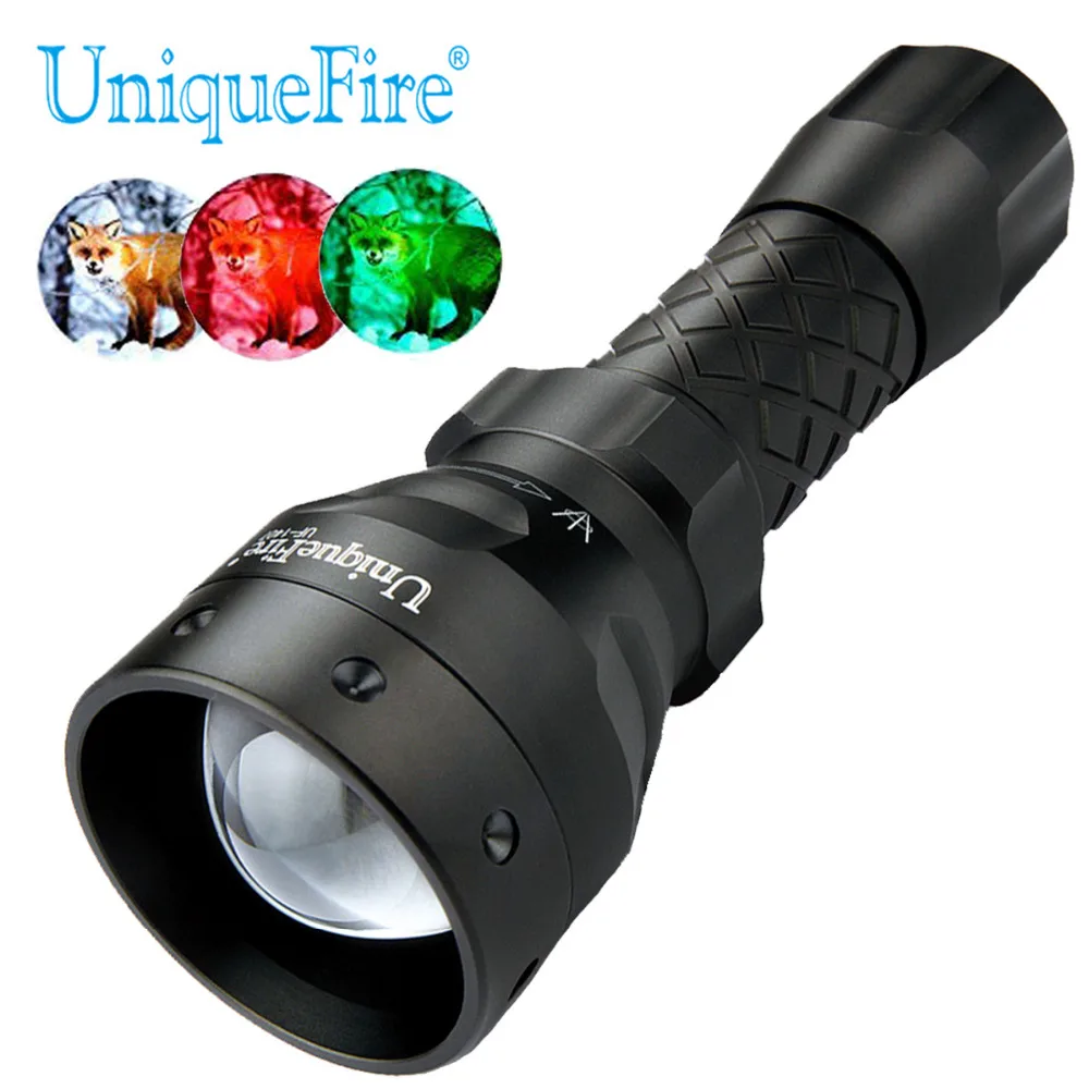 Светодиодный фонарь UniqueFire 1407 зеленый/красный/белый светильник светодиодный с