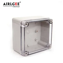 100* 100* 75 mm outdoor waterproof electrical junction box plastic sealed transparent cover cable distribution box