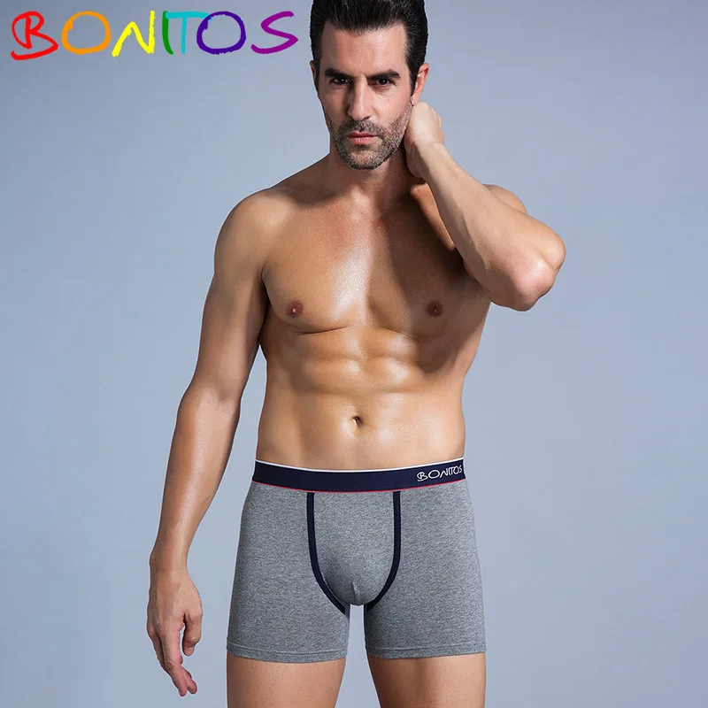 BONTIOS мужские трусы хлопок трусы мужские боксеры семейные boxer men Удобные шорты нижнее белье Calvin men underwear боксерки европейские размеры boxers спортивные нижнее белье мужское воздухопроницаемый men boxer - Цвет: B3 Nary Grey