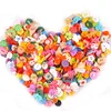 100Pcs Mixed Cartoon Dyed Shank Flatback Plastic Buttons For Clothing Kids Coat Boots Sewing Accessory Scrapbook DIY Craft M1895 1