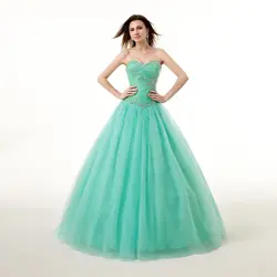 Реалистичные Фотографии элегантный мятный зеленый Quinceanera платье новое поступление Милая Длинные зашнуровать назад официальная Вечеринка