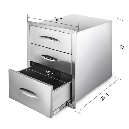 

Double walled Single/Double/Triple Drawer Outdoor Kitchen BBQ DOOR Island Stainless Steel