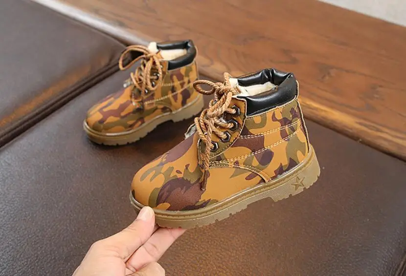 Children's camouflage snow boots-17