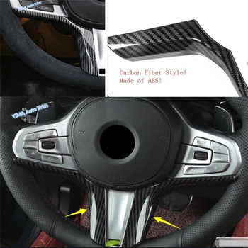 

Lapetus Auto Styling Steering Wheel Decoration Cover Trim Fit For BMW 5 Series G30 530I 2017 2018 2019 2020 ABS Carbon Fiber