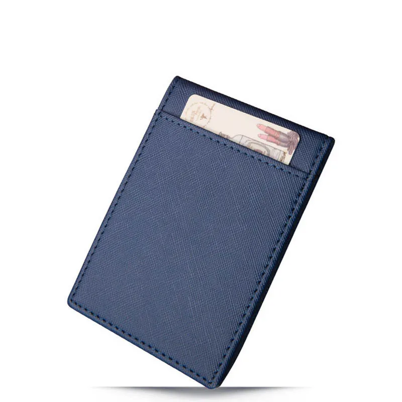 

Leather Men Money Clip Wallet Solid Male Purses With Designer I Clip Cash Holder Card Cases