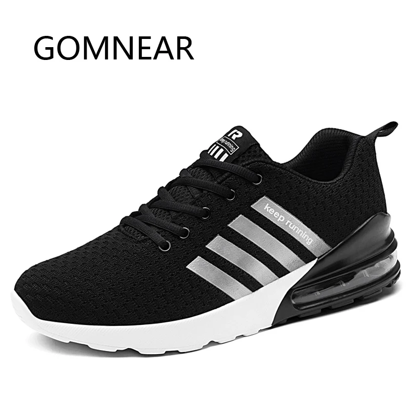 GOMNEAR Athletic Socks Sneaker Shoes for Men and Women Black Lightweight Breathable Outdoor Casual Sports Ankle Running Shoes 