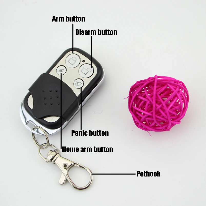 100PCS Wireless Metal Remote Control Controller Keyfobs Keychain 433MHz Just For Our G2B G2BW GSM WIFI Security GSM Alarm System - Famidy.com