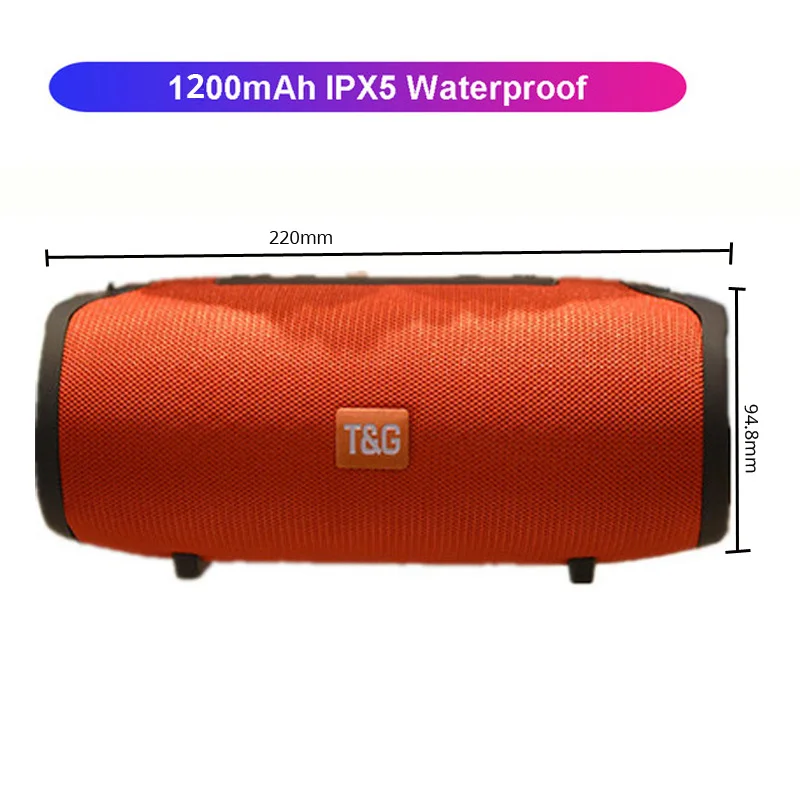 

TG125 20W Wireless Bluetooth Speaker Portable Column Speaker Soundbar Music Player Boom Box with FM Radio Computer Subwoofer