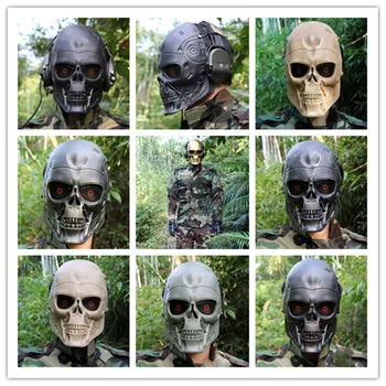 

Free Shipping Terminator Mask Cosplay Costumes for Halloween Masquerade Outdoor CS Wargame Tactical Props Army of Two Mask
