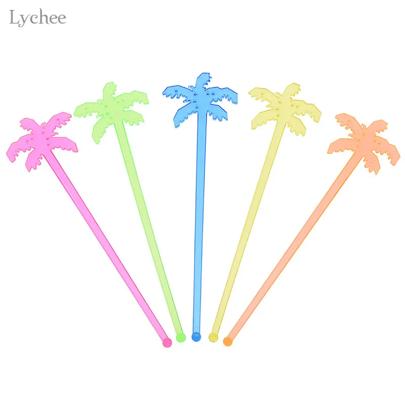 Lychee 50 шт. кокосовые палочки, палочки для коктейлей, палочки для вина, инструменты для смешивания сока