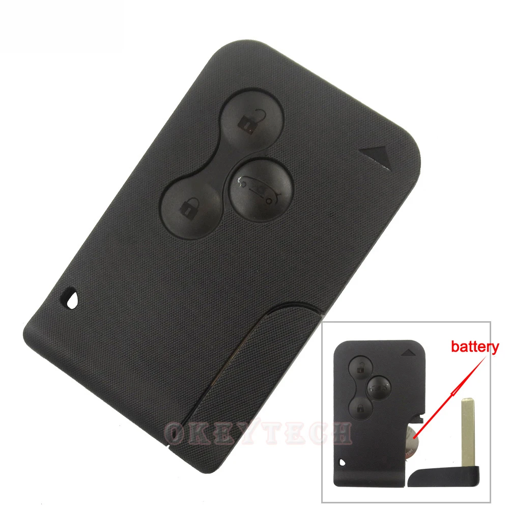 OkeyTech Smart Remote Key Card 433 МГц PCF7947 ID46 чип для Renault Megane Scenic Auto Fob Case 3 кнопки вставить