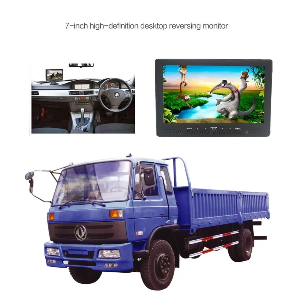 Wearson 7 inch Mini LCD Monitor Video Display Screen HDMIVGAAV Input for Computer PC Camera CCTV Raspberry pi with Ir Remote (8)