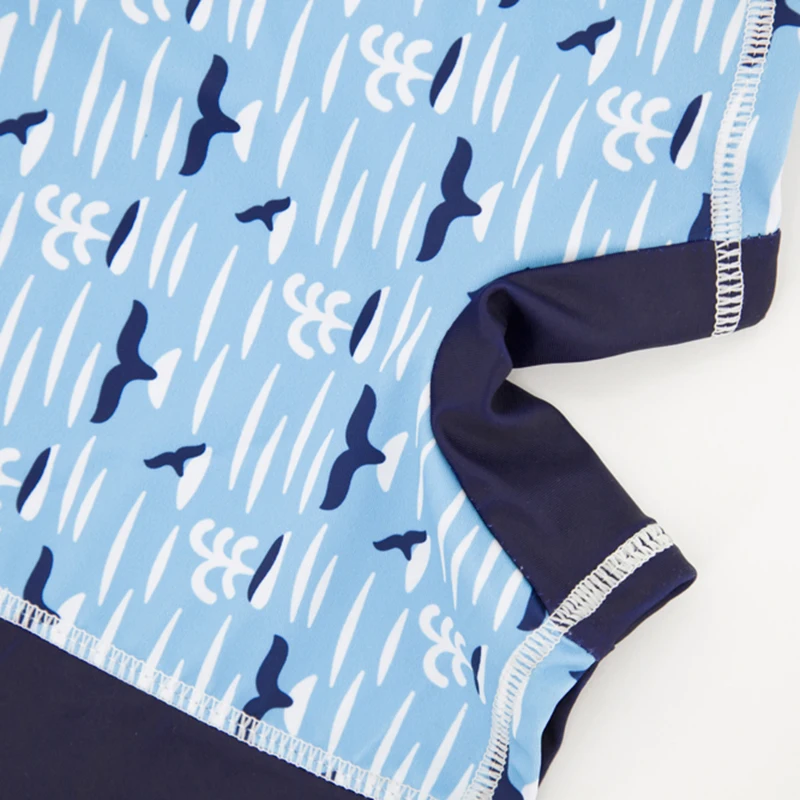 Купальник детский летний Цельный с принтом Кита и защитой от солнца|baby boy swimsuit|baby