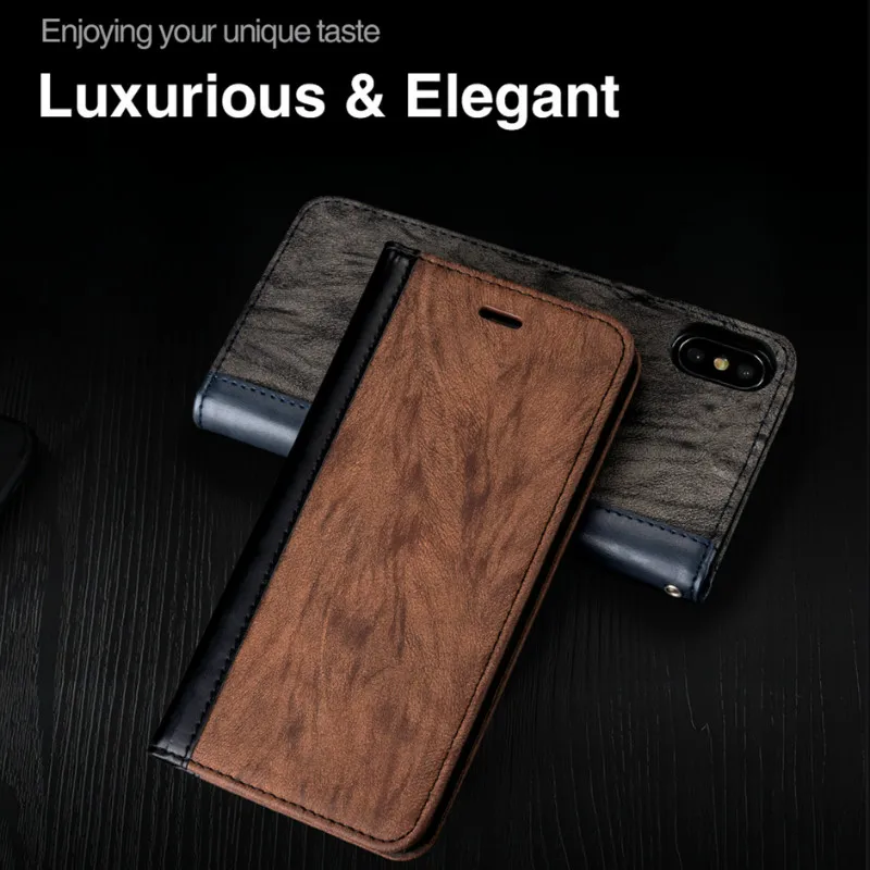 For iPhone XS Case Shockproof 2019 New Flip Leather Case For Iphone 8 8plus 7 7plus Luxury 360 Full Body Cases For Iphon X XS (4)