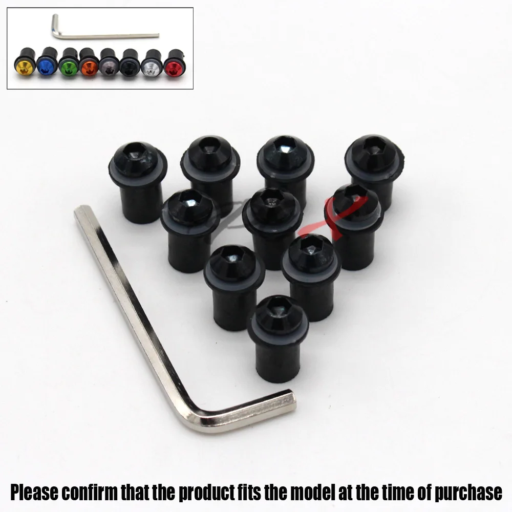 

10Ps For SUZUKI Hayabusa GSR 600/750 GSXR 600/750 SV 650 SV65 Motorcycle Accessories Windshield Bolts Screw Nut Fastener Kit 5mm
