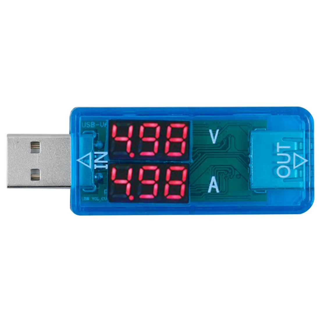 DC3.2-10V 0-3A мини USB зарядное устройство Доктор вольтметр USB Мобильная мощность Зарядка ток тестер напряжения метр Электроника цифровой - Цвет: Blue Double Red