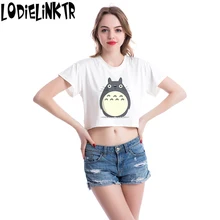 Harajuku Short Sleeves Women T shirt New 2018 Summer Cat Print Style Loose Crop Tops Kawaii T-shirt Sexy Female Tee Tops 5VB66