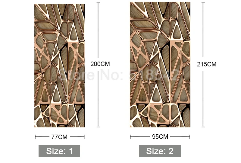Креативные самоклеящиеся водонепроницаемые наклейки на дверь с геометрическим узором, настенные наклейки, украшение для дома, гостиной, спальни, дверная Фреска
