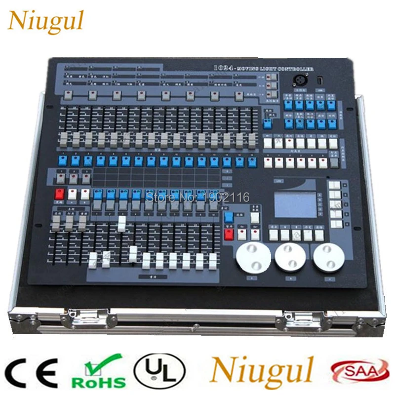 

With Flight Case 1024 DMX Console For Stage Light Par Moving Head Light DJ Controller DJ Equipment 1024 Channels DMX Controller