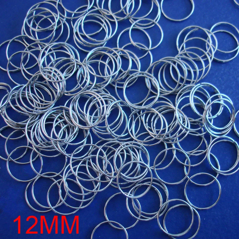 

500pcs/bag 12mm Stainless Steel Rings Octagon Beads Lamp Connectors Components free shipping