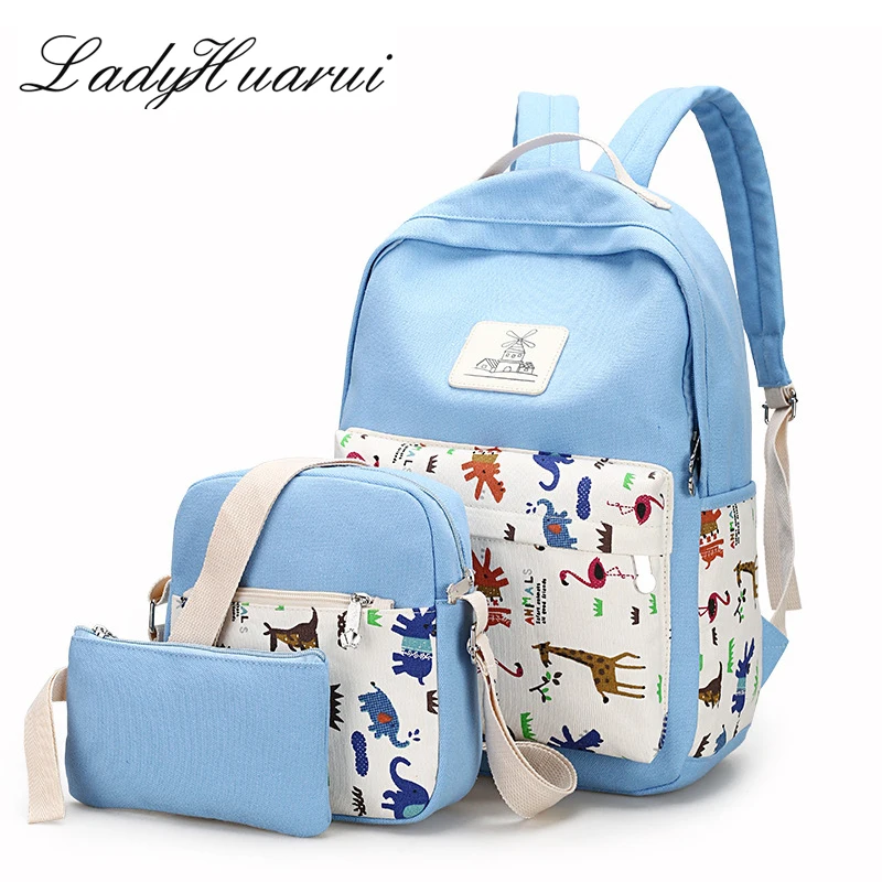 Mochila Escolar Cute Backpacks Brand 3 Pieces Sets Women Backpack Star