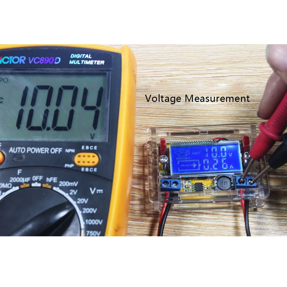DC-DC Adjustable Power Step-down Charge Module DIY Kit Voltmeter Ammeter P4G1