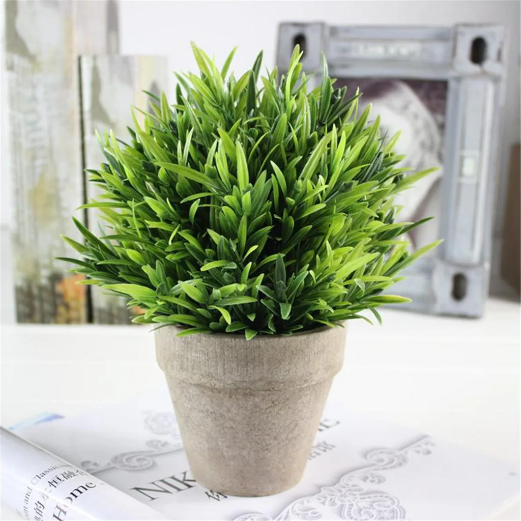 Artificial Flowers Simulation Potted Plants Green Creative Home Decorations Ornaments Fleur Artificielle Fake Flowers