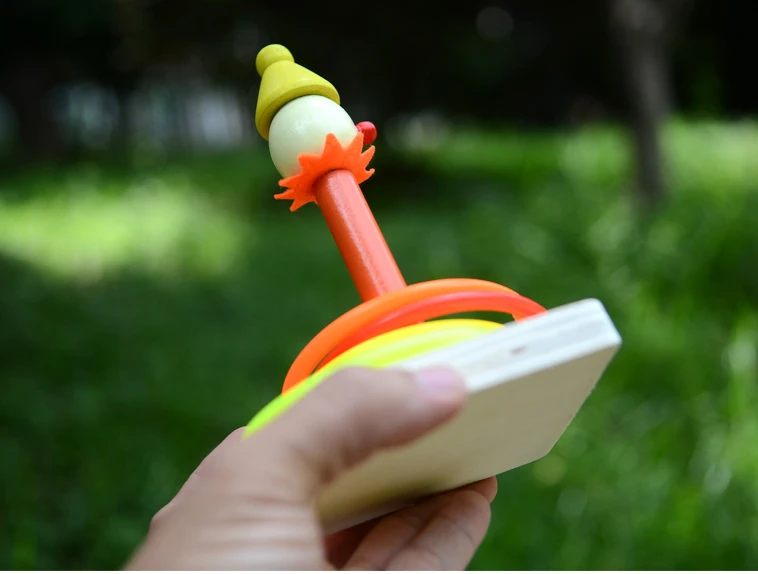 New Ring Parent-child Toy Wooden Ring Clown Toys The Kindergarten Game Interactive Fun Toys 2021 cultivate kid thinking ability toys water ring toss child handheld small game machine parent child interactive toys kids game