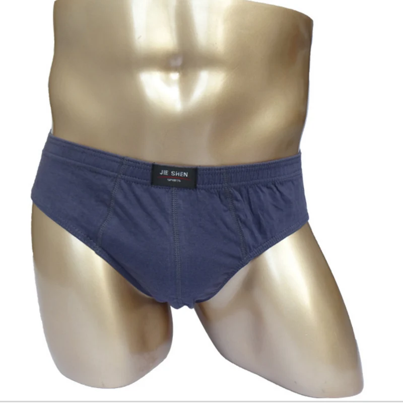 Hot sale all cotton underwear ultra-large size men's briefs male solid color underpants M-5XL boxers and briefs Briefs