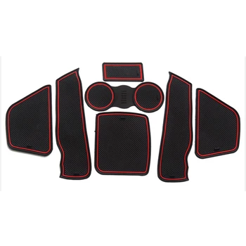 

Non-slip Interior Door Slot Mat for Ford Focus 2009 2010 2011 Gate Groove Panel Cup Holder Pad Rubber Cushion 7Pcs