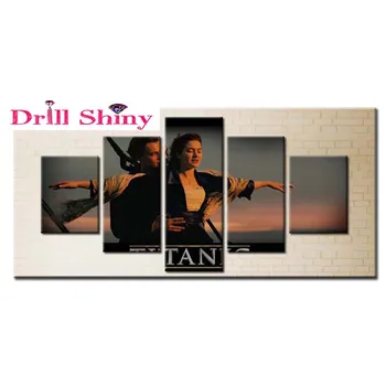 

5PCS DIY diamond, Wulian painting, Titanic, diamond set, cross stitch