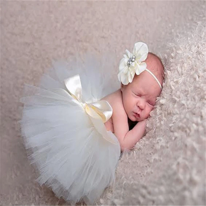 Юбки-пачки для маленьких девочек с цветочный ободок новорождённого Детские