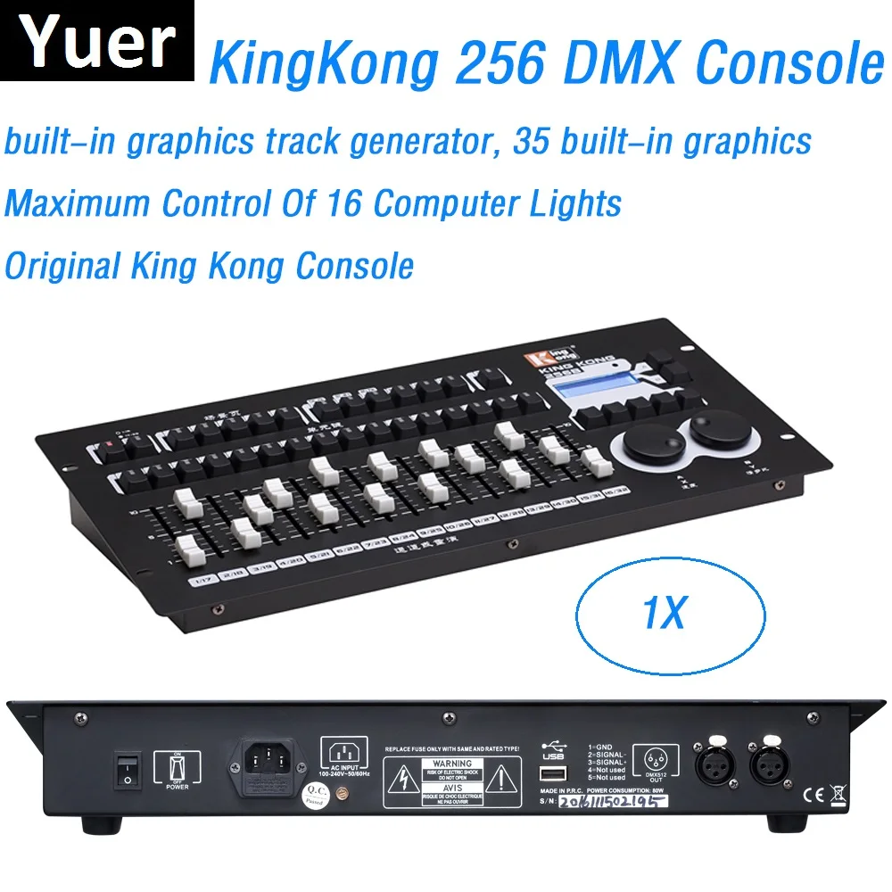 1Pcs Dj Equipments King Kong 256 DMX Controller LED Par Moving Head Light Console DMX512 Professional Stage Lighting Controller