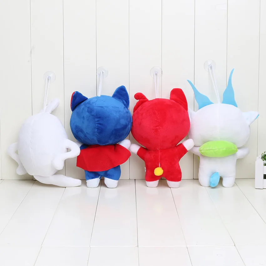 4 шт./лот Yo kai Yokai часы плюшевые игрушки 20 см кавайные Youkai Jibanyan Komasan шепот Плюшевые